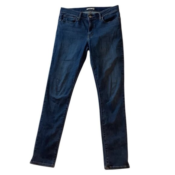 Levi's Jeans Slimming Skinny Mid-Rise Blue Denim Stretch Womens Size 32 - Picture 1 of 11